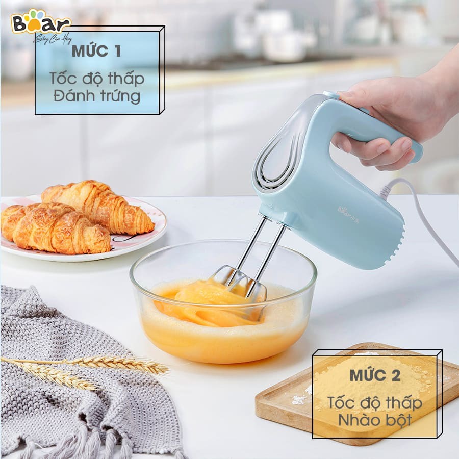 Máy đánh trứng cầm tay Bear DDQ-B02P5 (Hàng chính hãng 1 đổi 1 trong 30 ngày, bảo hành 12 tháng) - Ichigo_smarthome