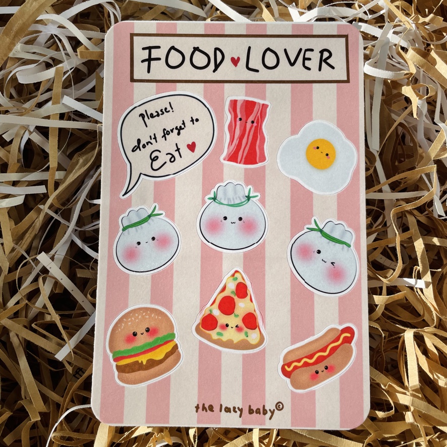 Sticker / hình dán món ăn - trang trí sổ, bullet journal, chống nước-tiemtaphoacona