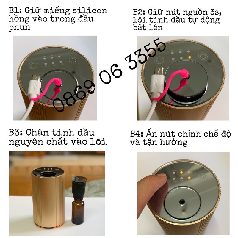 [HÀNG CAO CẤP_ MẪU 2021] Máy xông tinh dầu xe hơi_Máy khuếch tán tinh dầu_khử mùi xe hơi_AROMA LIFE