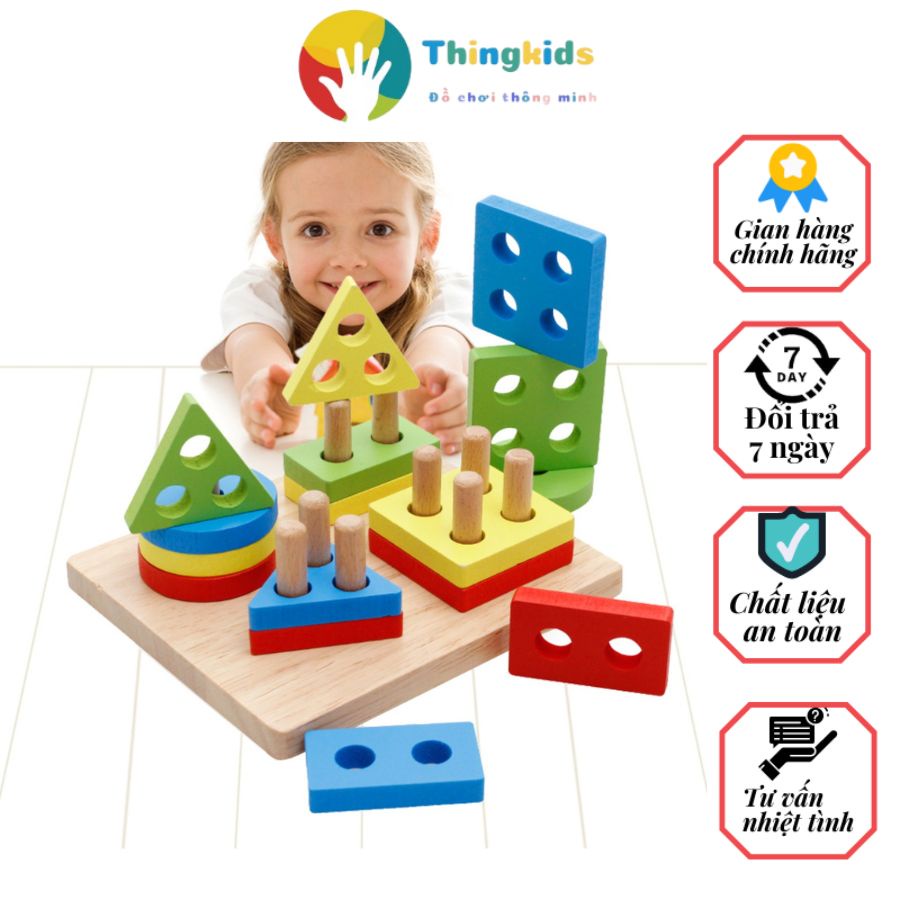 Combo 6 Món Đồ Chơi Gỗ Thông Minh An Toàn cho bé - Thingkids