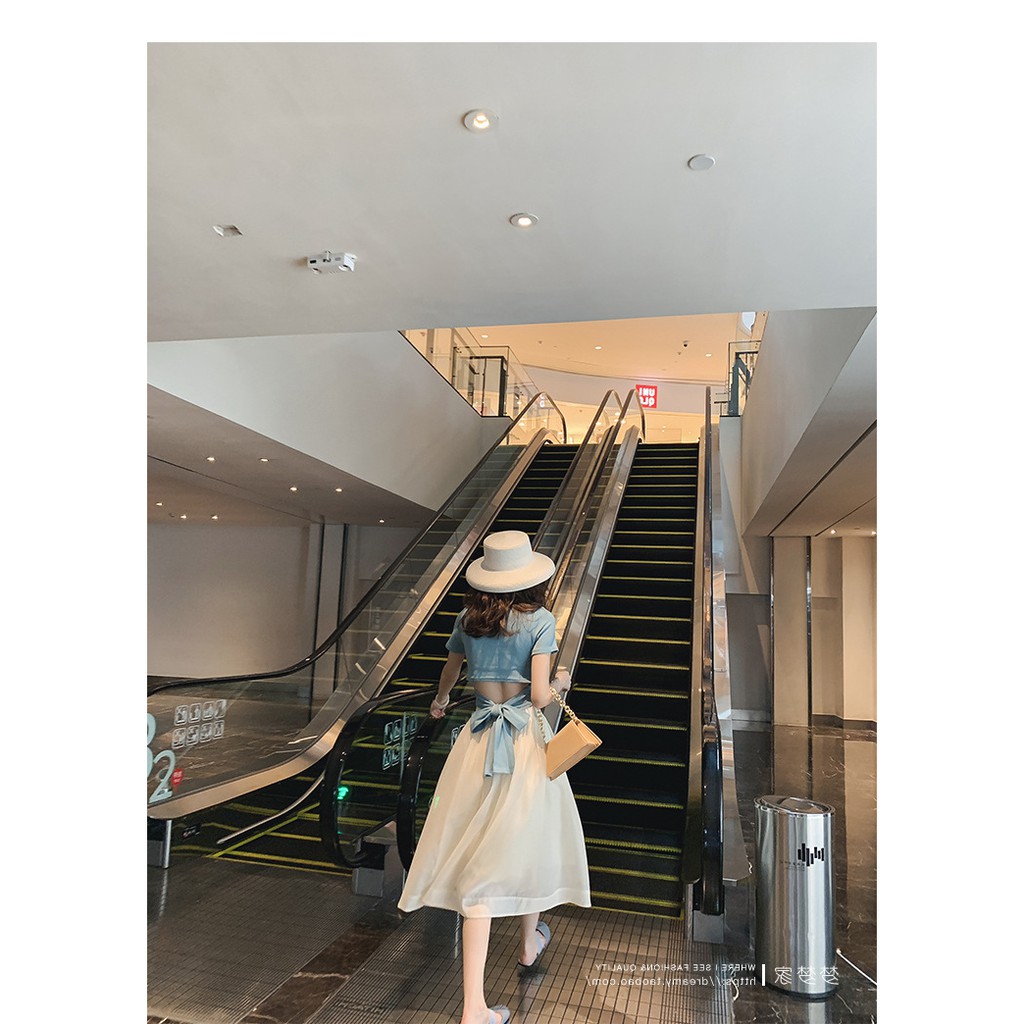 Set Váy Hai Món ⚡️ẢNH THẬT⚡️ Set Váy Cotton, Gồm Áo Và Chân Váy Xòe Cực Xinh | BigBuy360 - bigbuy360.vn