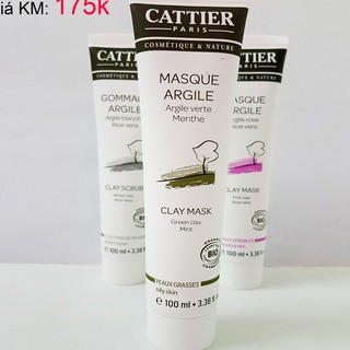 Mặt nạ Cattier Masque Argile - Argile Verte Menthe