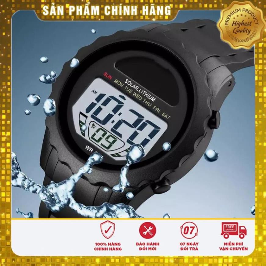 Hàng Cao Cấp -  Đồng hồ -NAM- Skmei 1585 chạy năng lượng mặt trời - Hàng nhập khẩu chính hãng - lỗi 1 đổi 1