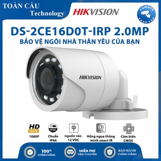 Camera hdtvi ngoài trời hồng ngoại 20m 2mp hikvision ds-2ce16d0t-irp