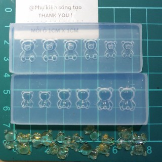 2 Khuôn gấu silicon 6 size 2 mặt