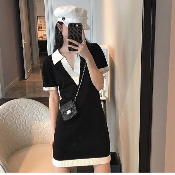 Đầm Cổ Chữ V Eo Cao Phong Cách Retro Thời Trang | BigBuy360 - bigbuy360.vn