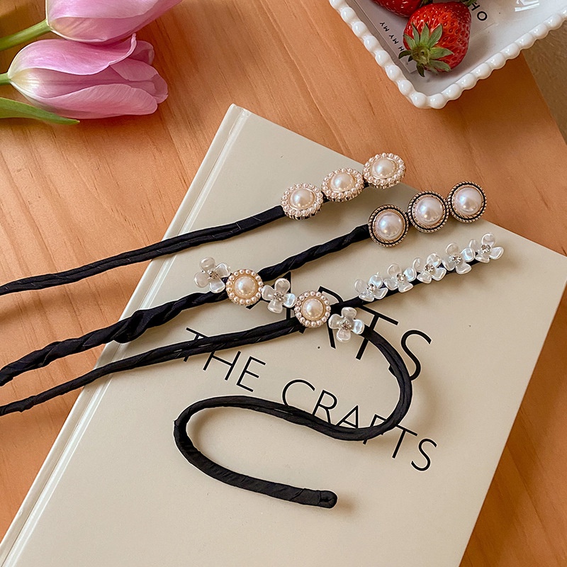 Dụng cụ hỗ trợ búi tóc đính ngọc trai nhân tạo dành cho nữ