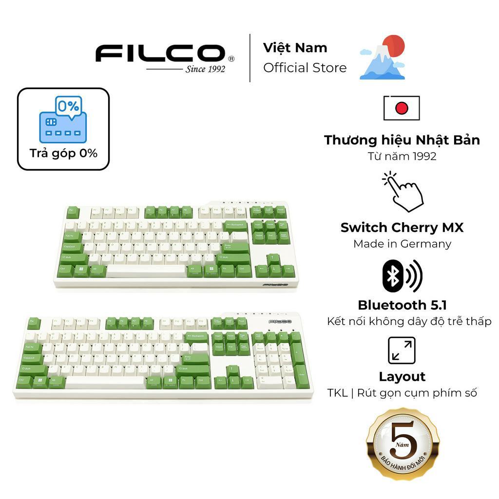 Bàn phím cơ Filco Majestouch Convertible 3 Matcha Fullsize/TKL - Hàng Chính Hãng