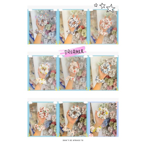 [Giá sỉ] Đồ cột tóc vãi  Scrunchies  dễ thương - Katy Shop