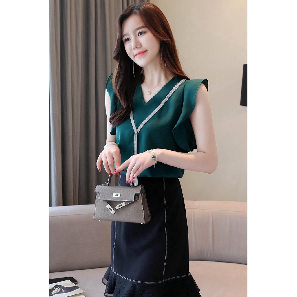 Áo Chiffon Công Sở Không Tay Phong Cách Hàn Quốc Cho Nữ | BigBuy360 - bigbuy360.vn