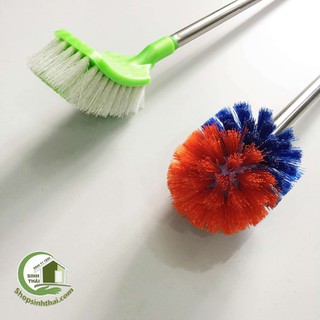 Cây cọ bàn chải chà rửa bồn cầu, toillet cán inox cao cấp