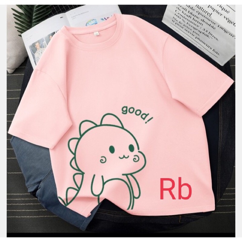Áo phông áo thun nam nữ unisex khủng long thụng chất cotton co giãn 4 chiều mát và mềm