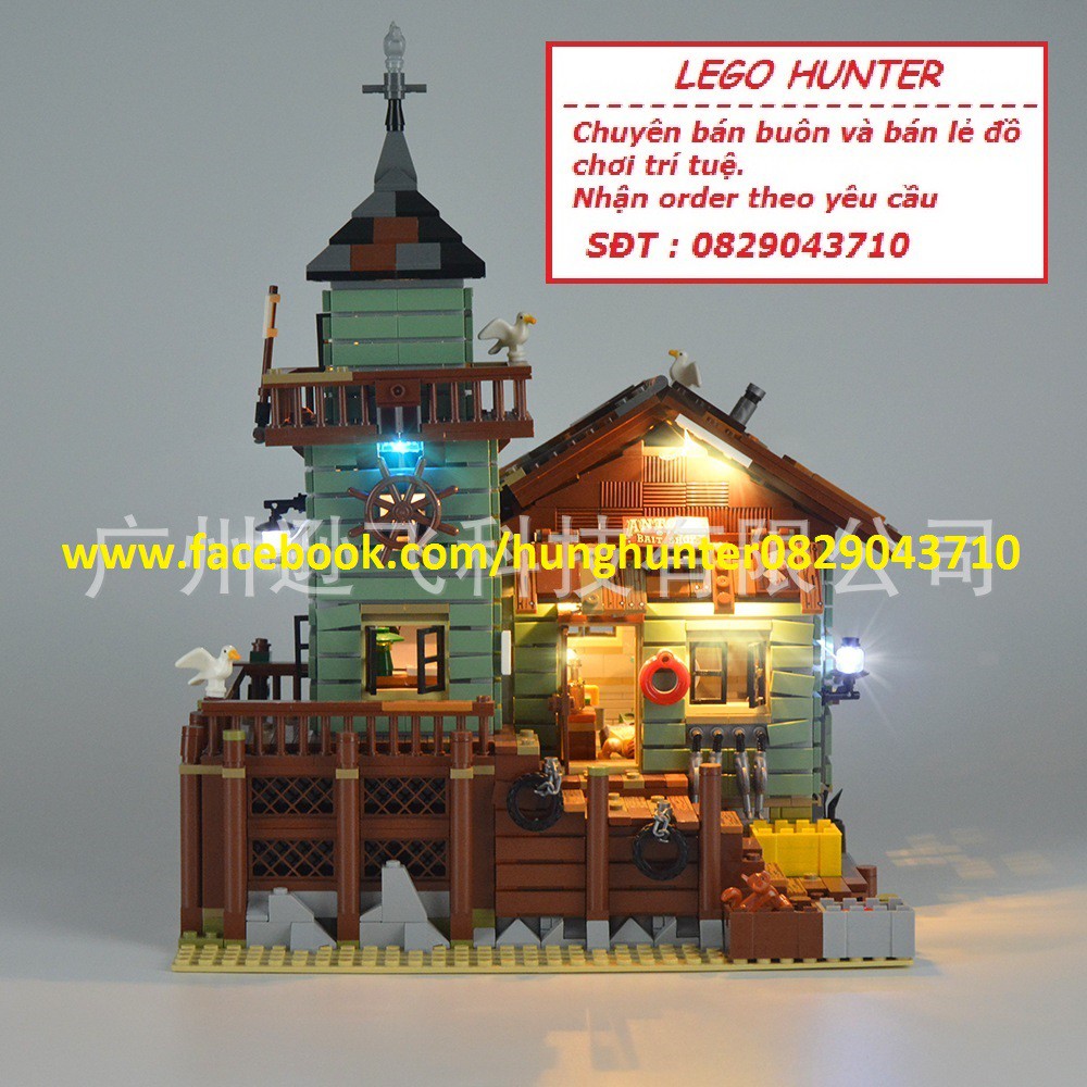 Lego Light Bộ đèn trang trí Old Fishing Store - Cửa hàng bán đồ câu ( giá chỉ có đèn )