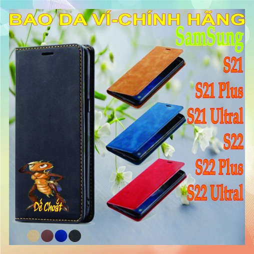 Bao da, ví đựng tiền, điện thoại samsung S21, S21fe, S21plus, S21ultral, S22, S22 plus, S22 ultral.