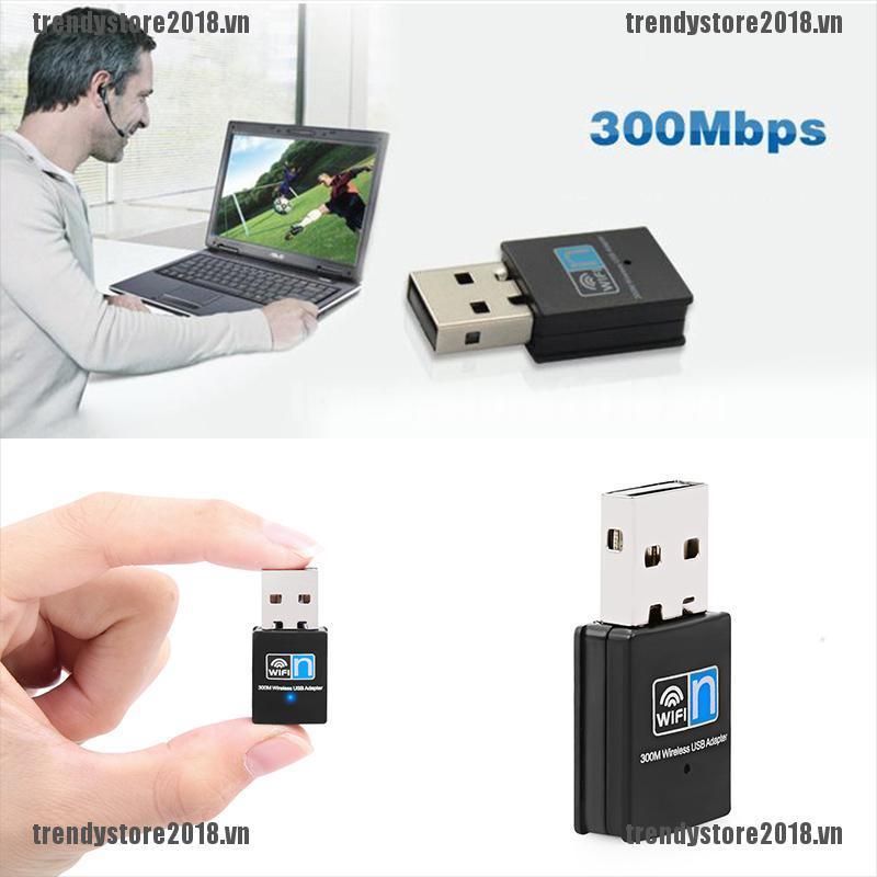 Usb Wifi 300mbps Cho Laptop Windows 10 / 8 / 7