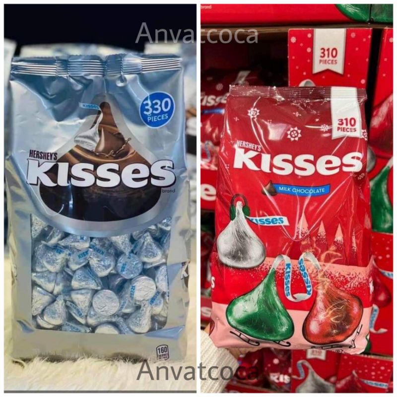 Socola Sữa Hershey's Kisses Milk 1,58kg 330 Viên (Socola Ú)