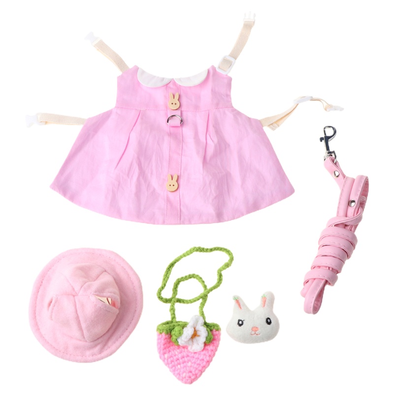 Áo mặc kèm dây dắt thú cưng đi dạo thoải mái tiện dụng cho thỏ/ chuột hamster
