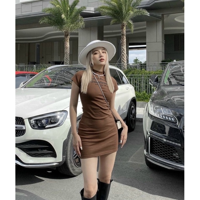 ĐẦM BODY THÊU CHỮ GUM 2M