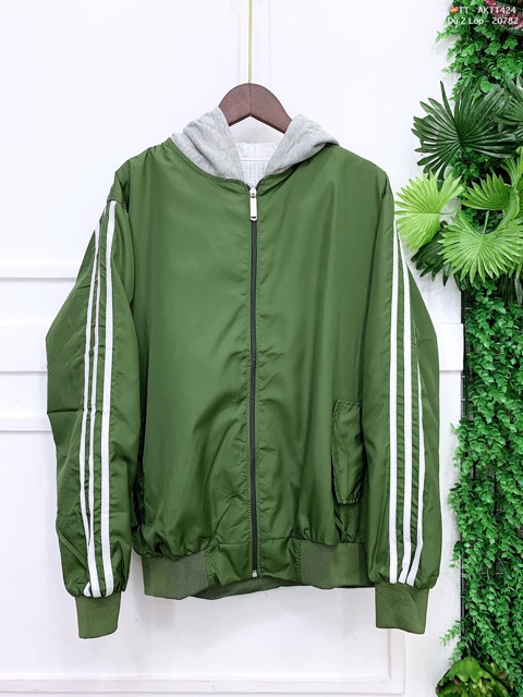 🎆𝐃𝐮̀ 𝟐 𝐋𝐨̛́𝐩🎆 BAC Áo Khoác Dù Phối Nón Nỉ Tay Sọc (Kèm Video, Hình Thật) | BigBuy360 - bigbuy360.vn