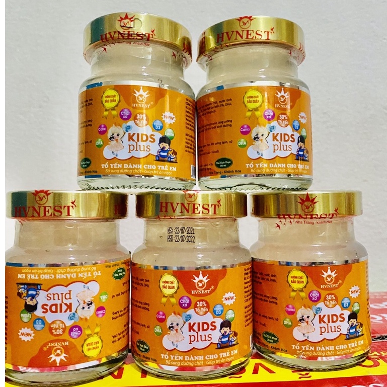 Combo 50 hũ yến cho bé Kids Plus giúp ăn ngon ngủ tốt