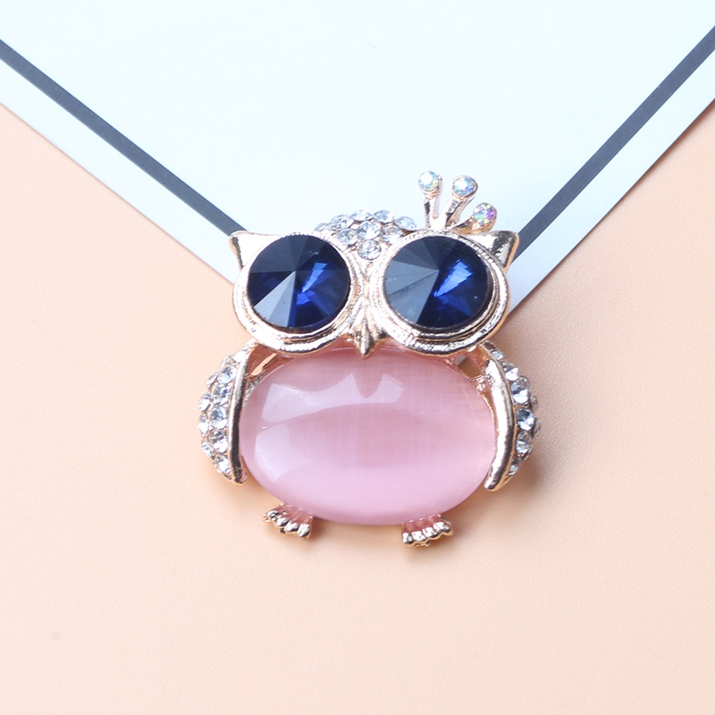 Ghim Cài Áo Hình Cú Mèo Đính Đá Dễ Thương