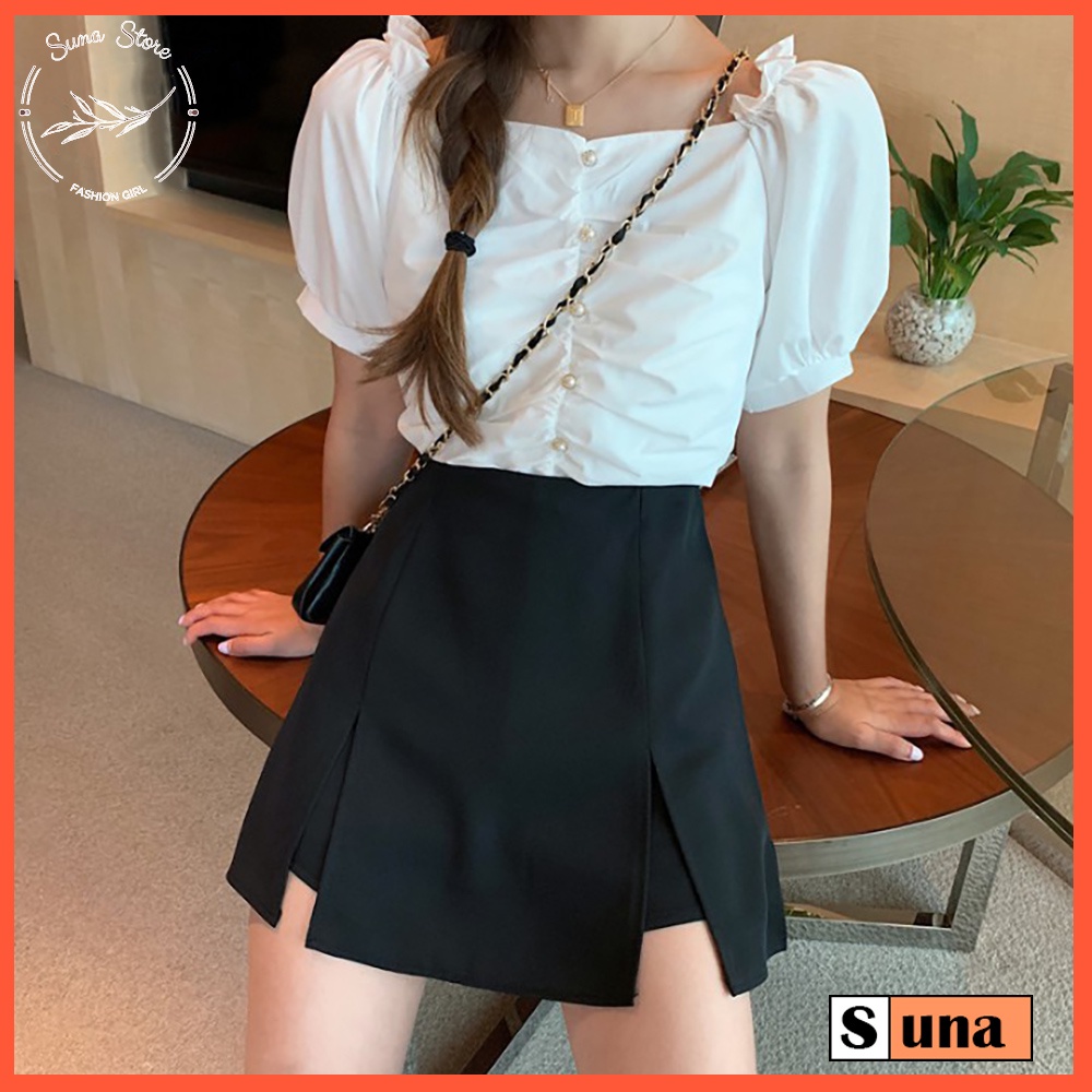 Quần giả váy nữ ngắn cạp cao, Quần váy cạp cao SUNA FASHION tuyết mưa từ 40 - 60kg | BigBuy360 - bigbuy360.vn