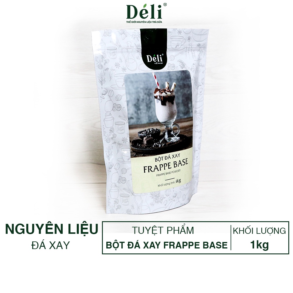 Bột Đá xay FRAPPE BASE Déli [chống Tan Tách nước] chuyên dùng cho đá xay sinh tố - TÚI 1KG