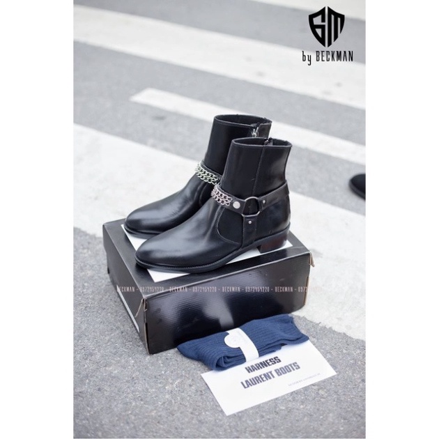 Giày Harness Laurent Boots chất da bò cao cấp phong cách thời trang nam 💖Bảo hành 12 tháng💖 | BigBuy360 - bigbuy360.vn
