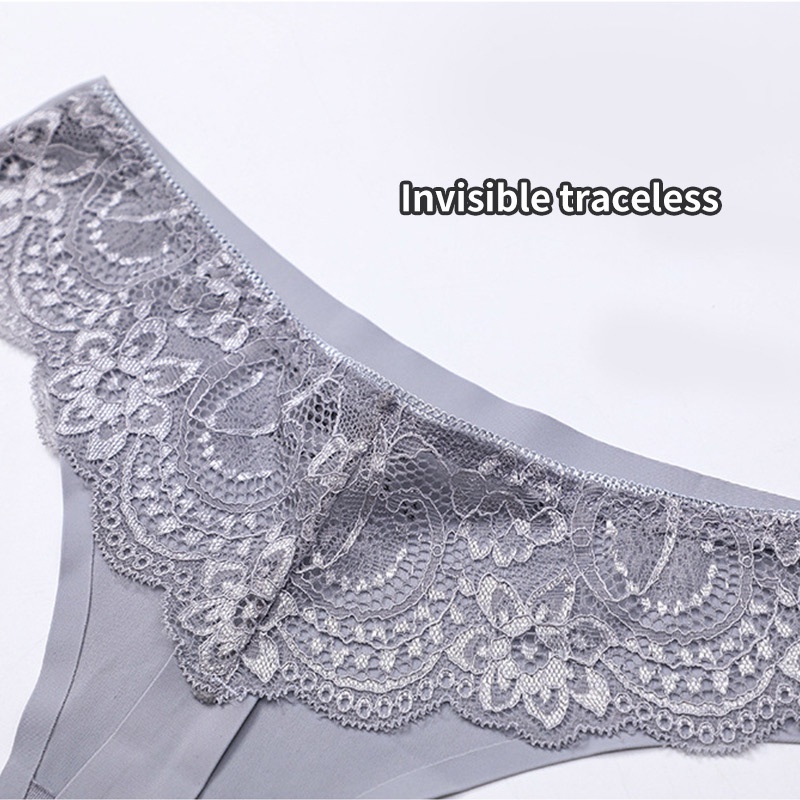 Bộ 3 quần lót nữ ZXYOUPING M-XXL vải lụa mềm siêu mỏng không đường may