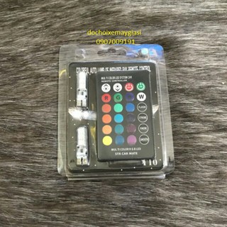Led demi 16 màu chân t10 điều khiển remote đủ chức năng