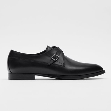 Giày tây da đen Zara authentic MONK