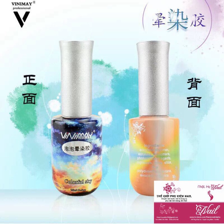 Gel top loang Vinimay trang trí móng làm nail mi