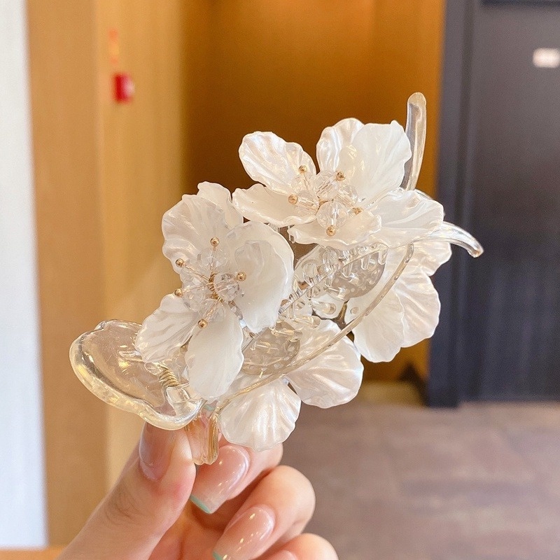 Kẹp Tóc Hình Nơ Đính Ngọc Trai Thời Trang