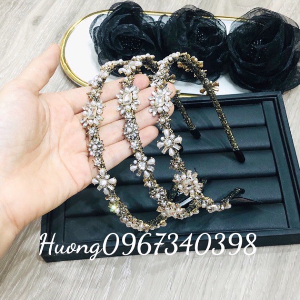Bờm tóc đính đá hoa tuyết VIP sang chảnh Mã TT-8