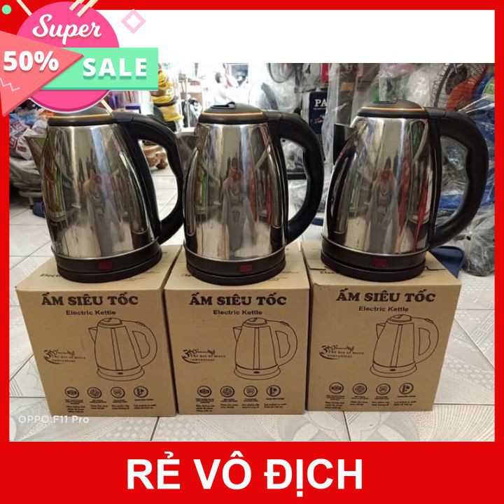 Ấm siêu tốc inox hàng cao cấp dung tích  1L8