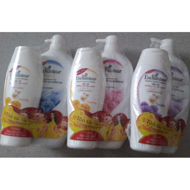 Enchanteur - Sữa tắm hương nước hoa 650 g + Tặng dầu gội 150g