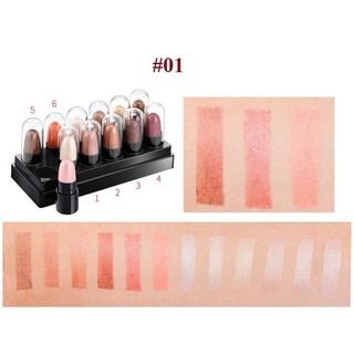 (HN)Bộ Sáp Bóng Mắt Highlight 12 Thỏi Maycreate