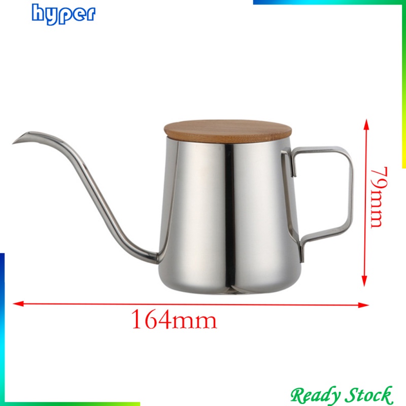 Ấm Đun Nước Bằng Thép Không Gỉ Có Tay Cầm Cổ Ngỗng Thể Tích 250ml