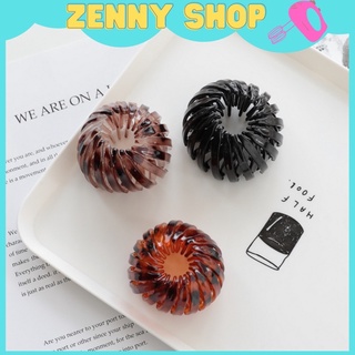 Búi chụp tóc nhựa trong hàn quốc co giãn đa năng zennyshop