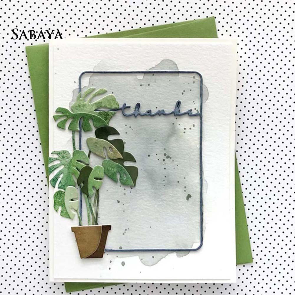 Khuôn Cắt Giấy Làm Từ Kim Loại Hình Lá Trang Trí Scrapbook
