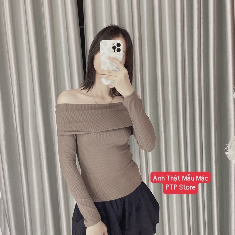 [Siêu Hot] Áo Len Tăm Trễ Vai 3 Màu Siêu Xinh, Áo Kiểu Nữ Dáng Ôm Có Ảnh Thật Kèm Video | BigBuy360 - bigbuy360.vn