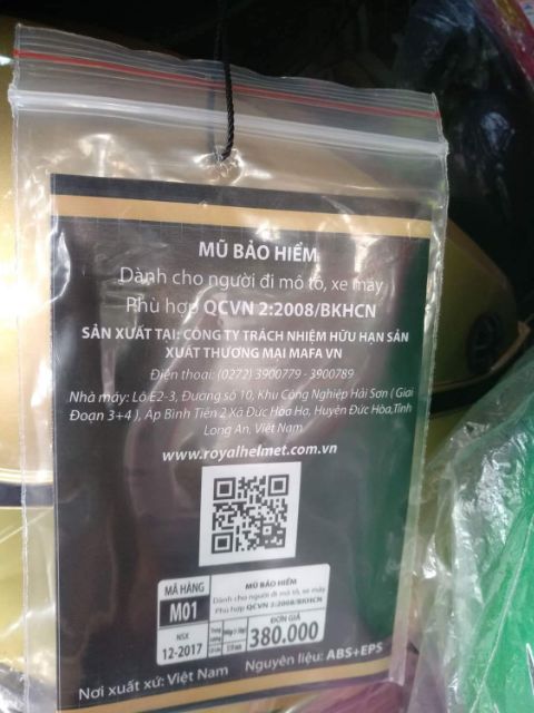 Mũ bảo hiểm Royal M01 CHÍNH HÃNG màu Đen