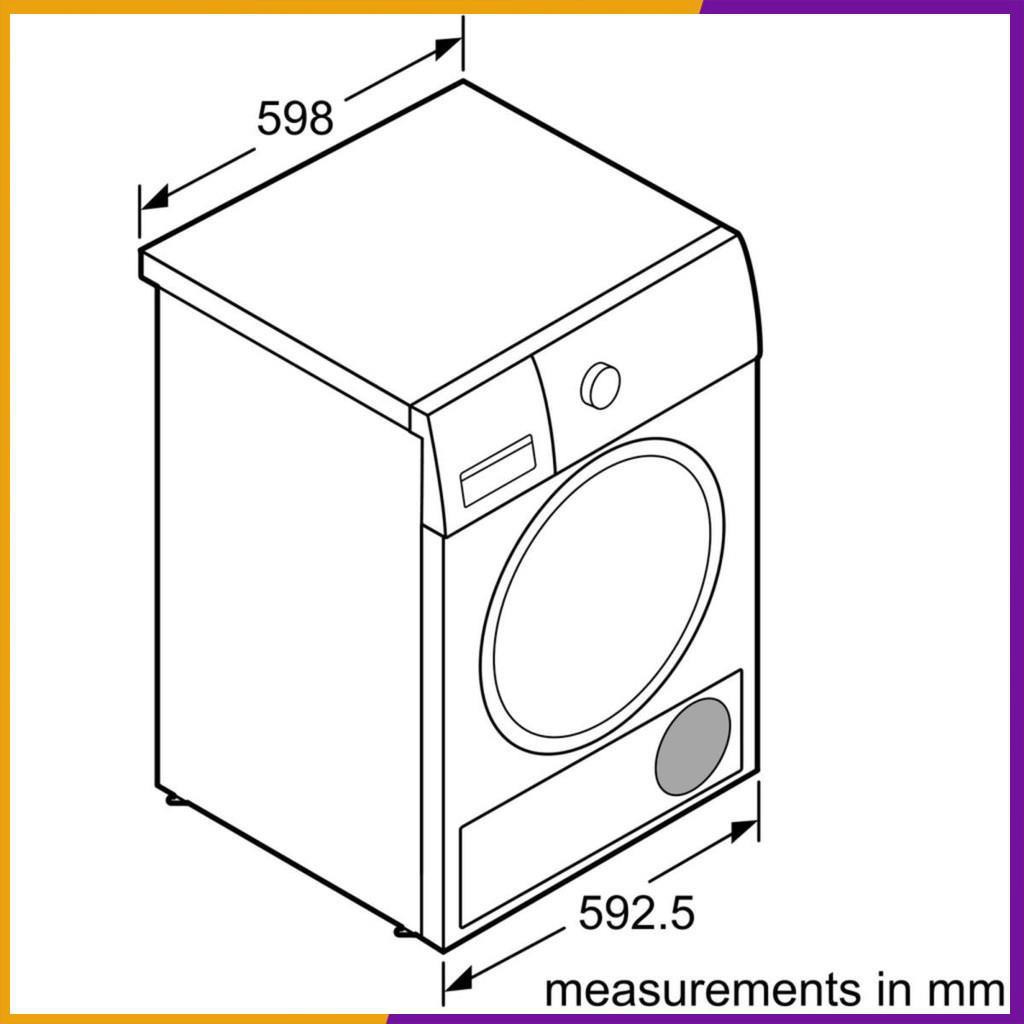 Máy sấy quần áo Bosch HMH.WTB86201SG - SERI 4 TGB nhập khẩu nguyên chiếc ( CHÍNH HÃNG PHÂN PHỐI )