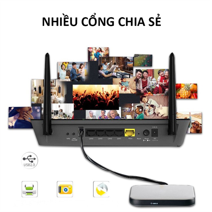 Bộ Phát Sóng Wifi Router Netgear R6220 Chuẩn Ac 1200 Mbps 2.4G &amp; 5G Trải Nghiệm Tốc Độ Wifi Siêu Nhanh