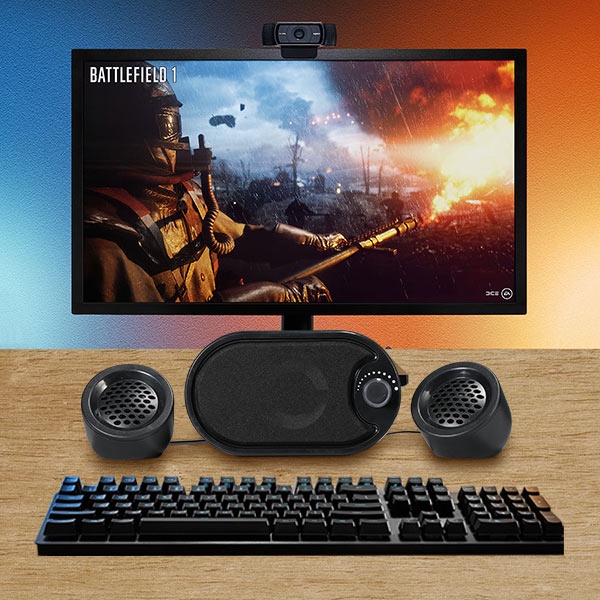 Loa Vi Tính Gaming Robot RS170 Công Suất 9W Siêu Trầm Hiệu Ứng Đèn Led Kết Nối AUX Jack 3.5mm