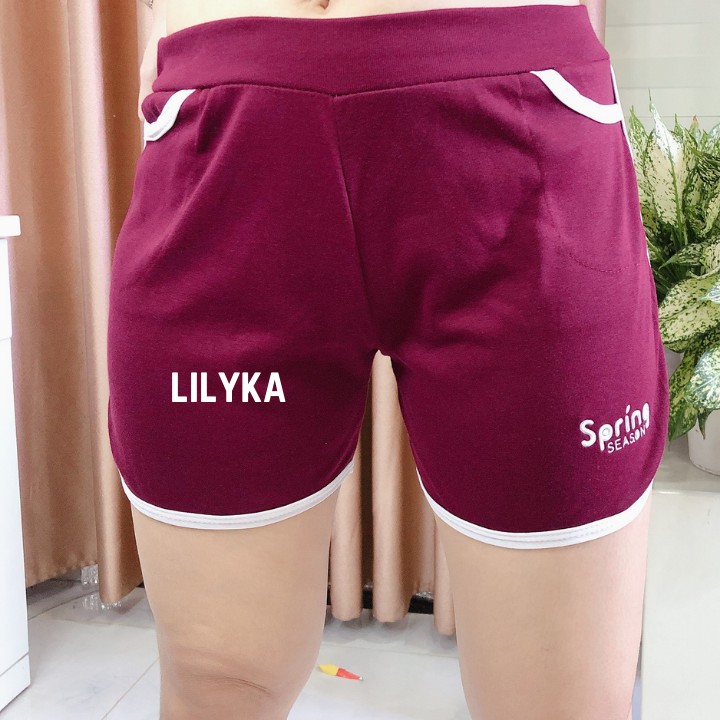 Quần short nữ bigsize lưng thun dáng ngắn ôm đùi mặc nhà cá tính lilyka QS05