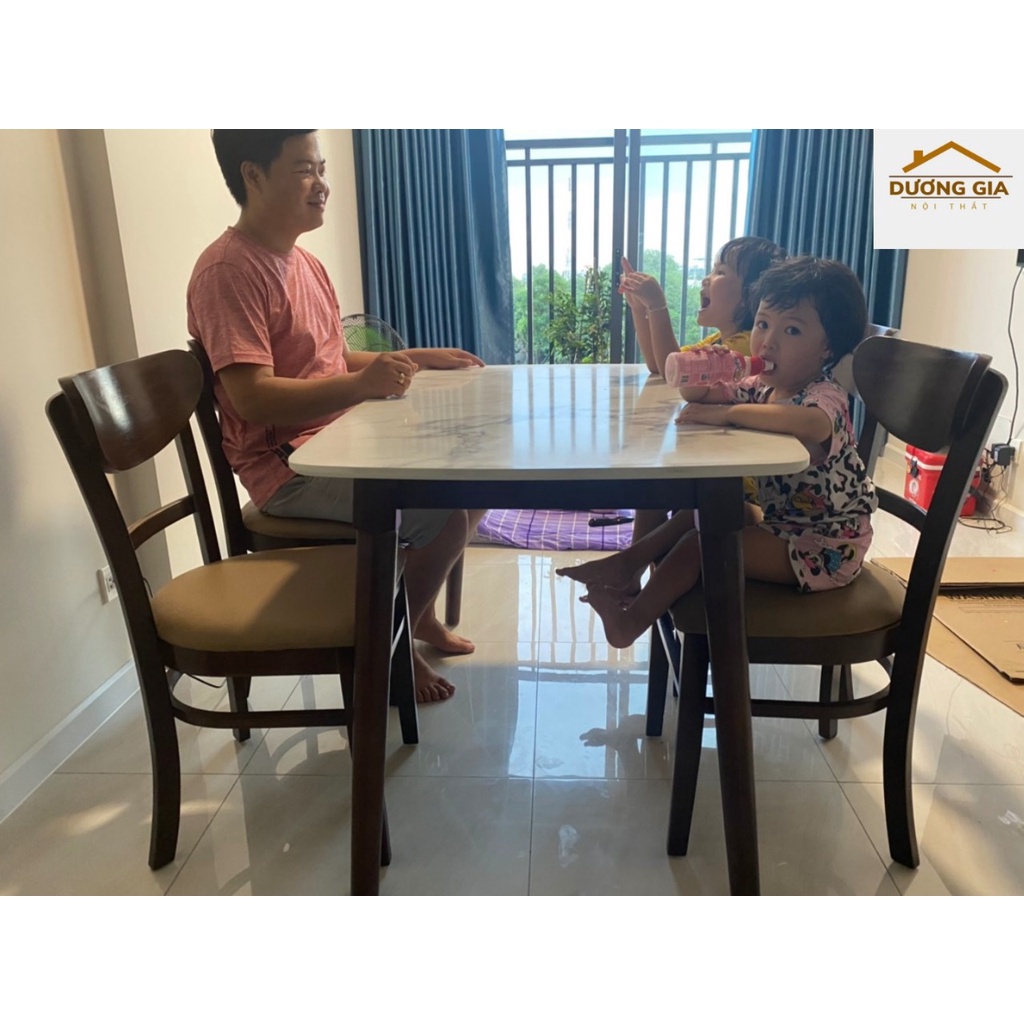 Bộ bàn ăn gỗ cao su (Miễn ship hồ chí minh)