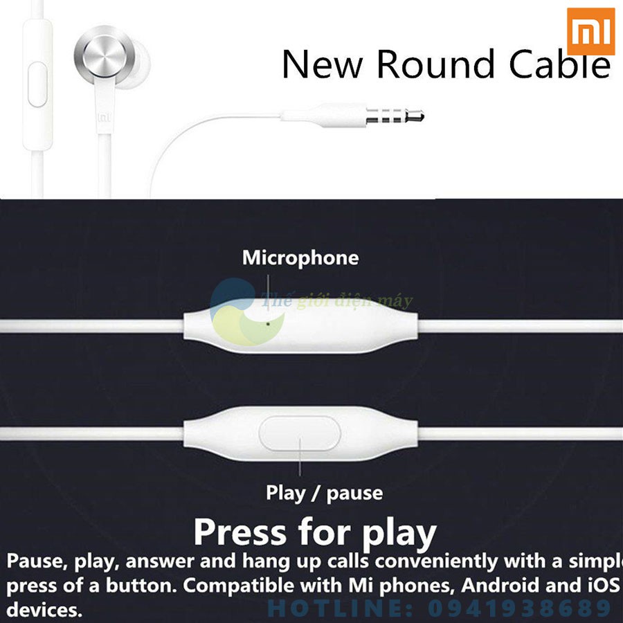 Tai nghe Xiaomi Piston Lite jack 3.5mm có mic vỏ nhôm nguyên khối