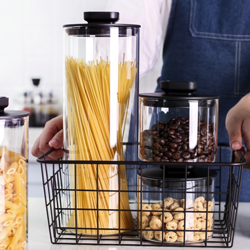 SWEEJAR Hộp đựng bảo quản  bột sữa/thực phẩm bằng thuỷ tinh có nắp đậy an toàn tiện dụng cho nhà bếp