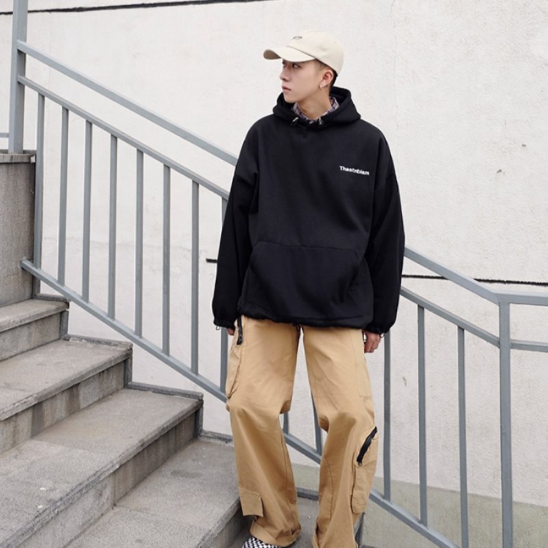 Áo Hoodie Tay Dài Dáng Rộng Phong Cách Hàn Quốc Cho Nam Giới | BigBuy360 - bigbuy360.vn